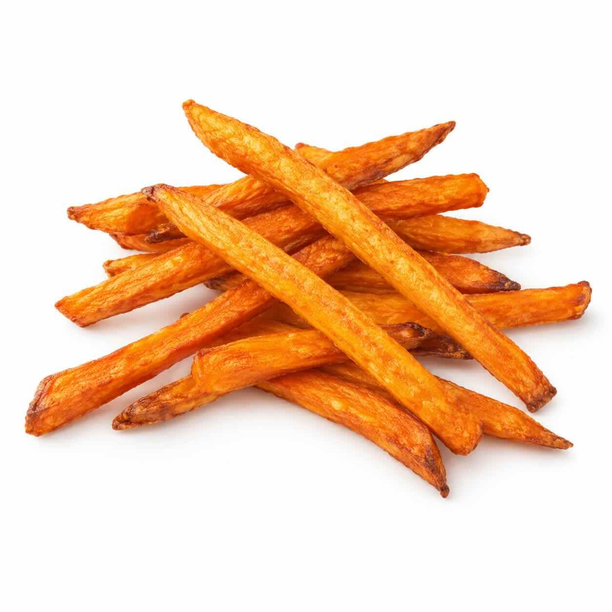 Frites de patate douce orange