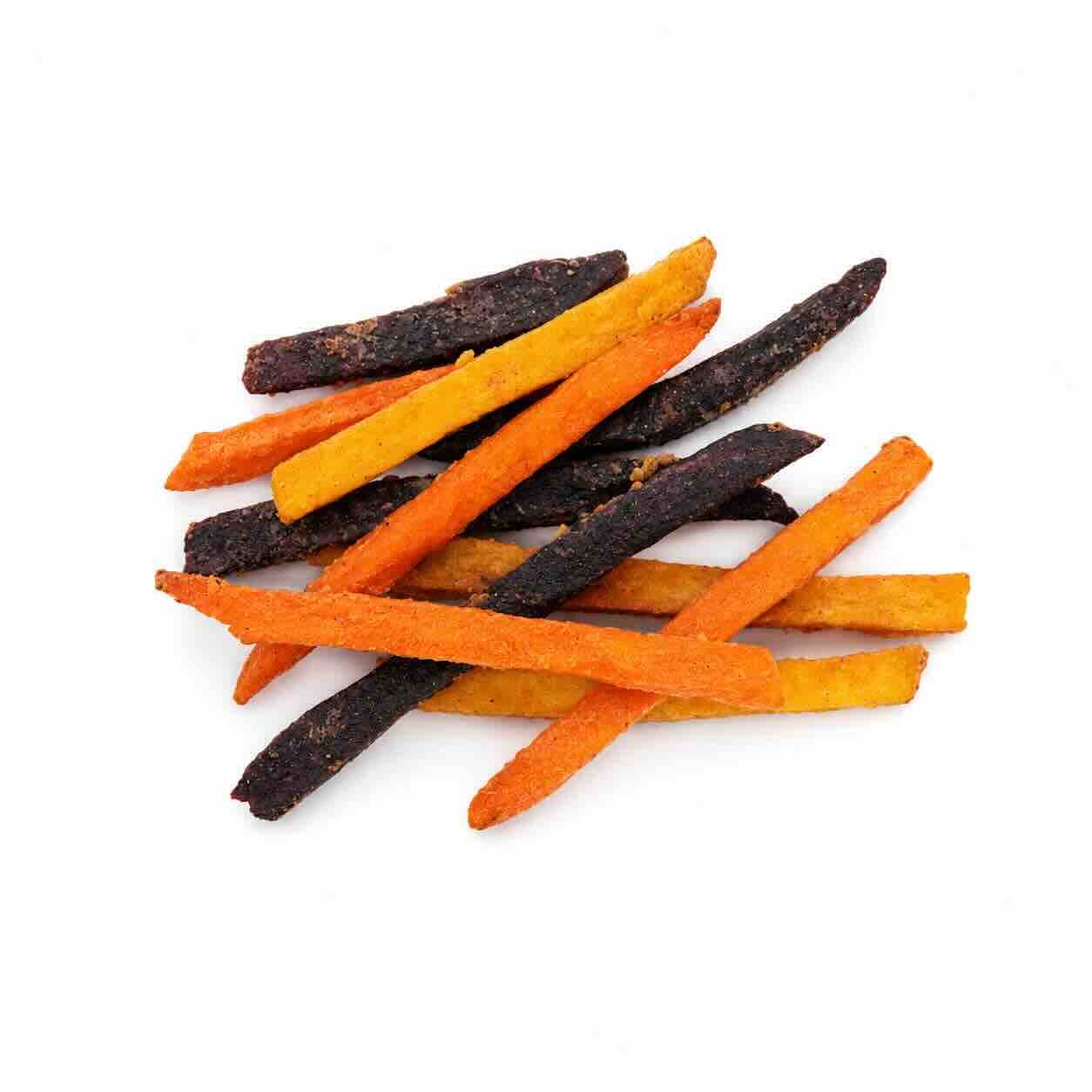 Frites de patate douce tricolore