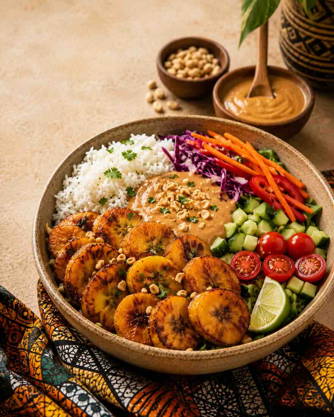 Bowl africain au plantain caramélisé — recette ANSEMO
