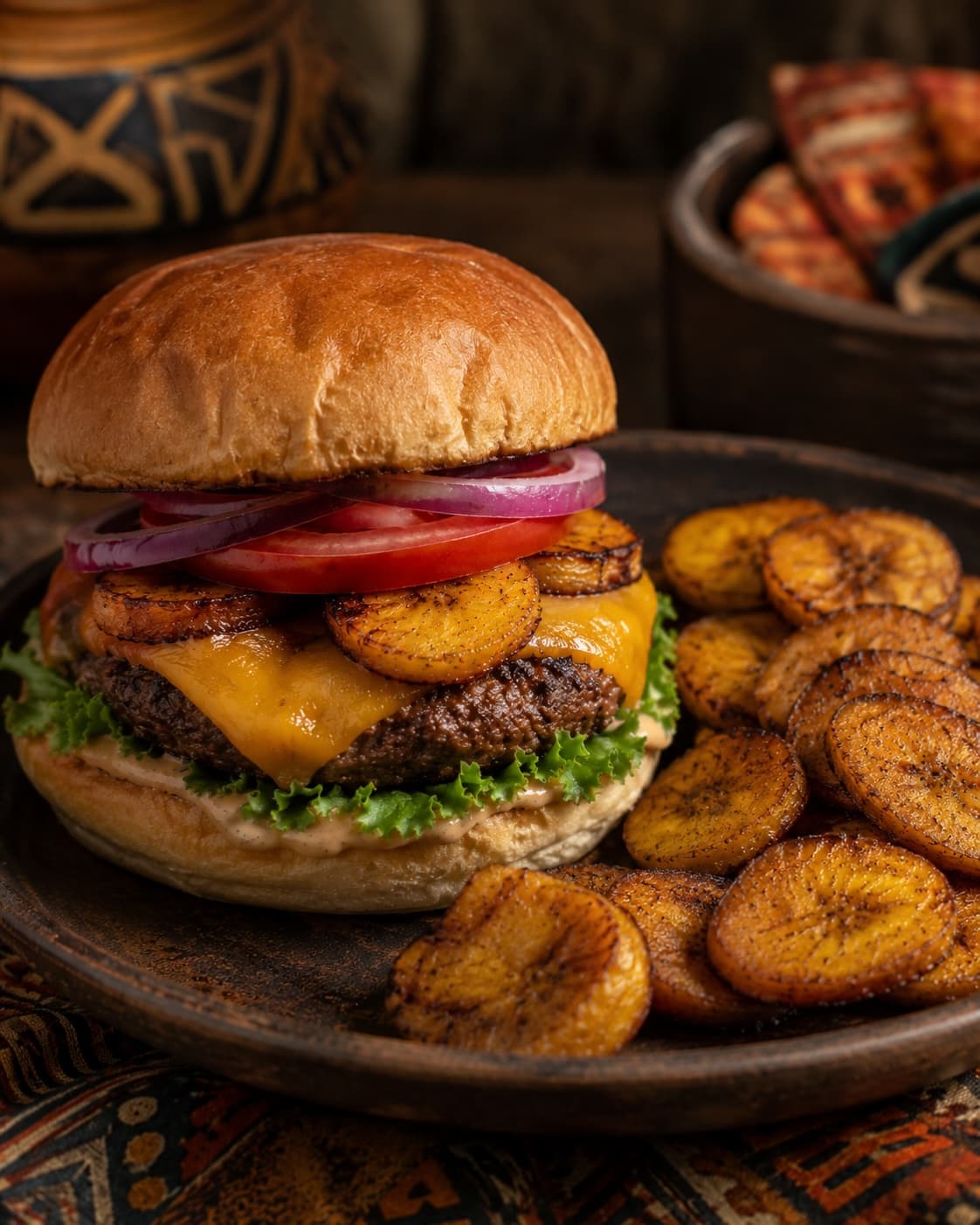 Burger gourmand au plantain — recette ANSEMO